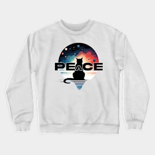 motivational and Peace: Cat Lover's Classic Design Crewneck Sweatshirt